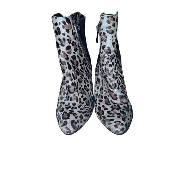 Vince Camuto Stiletto, Leather Cow Hair, Ankle Boots, Sz 9 1/2 , Zippere Mobwife - Picture 1 of 6